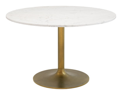 Zuo Modern Ithaca Conference Table White & Gold