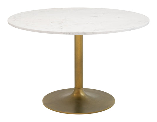 Zuo Modern Ithaca Conference Table White & Gold