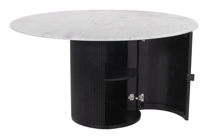 Zuo Modern Izola Conference/Meeting Table White & Black