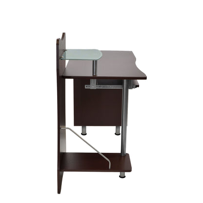 Techni Mobili Computer Desk with Spacious Storage, Chocolate