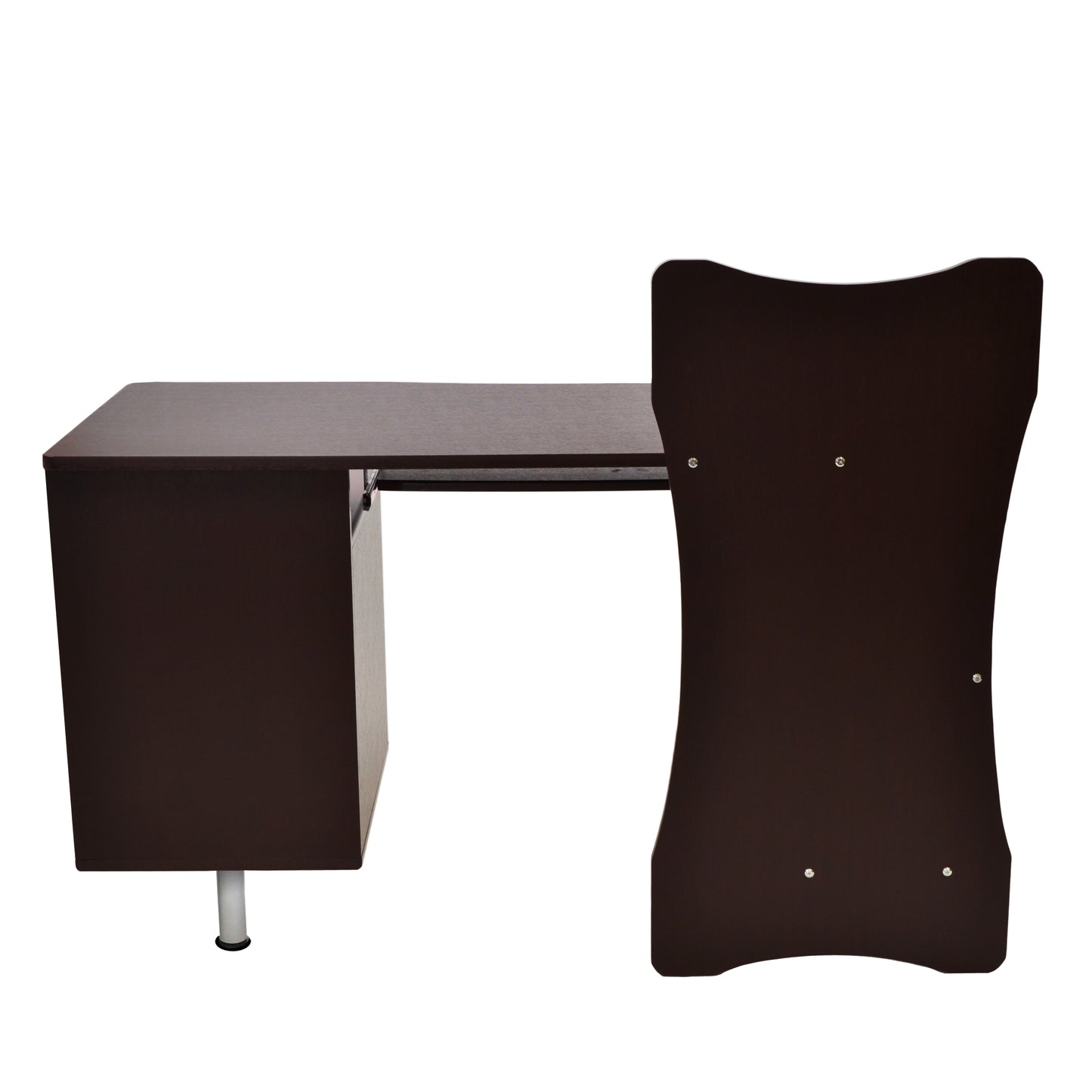 Techni Mobili Computer Desk with Spacious Storage, Chocolate