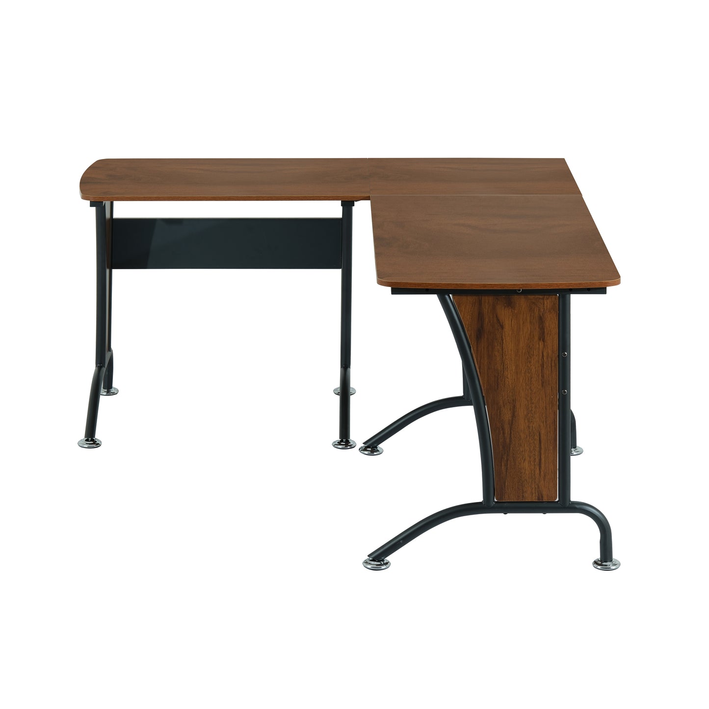 Techni Mobili Deluxe L-Shaped Desk with Inline Team Desk Option
