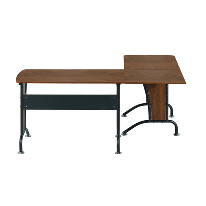 Techni Mobili Deluxe L-Shaped Desk with Inline Team Desk Option