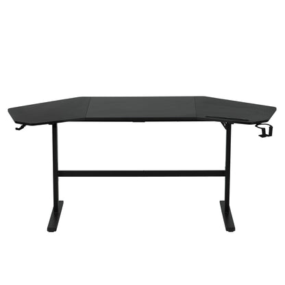 Techni Sport TS91D Gaming Desk with Shelves & Accessory Holder, Black 