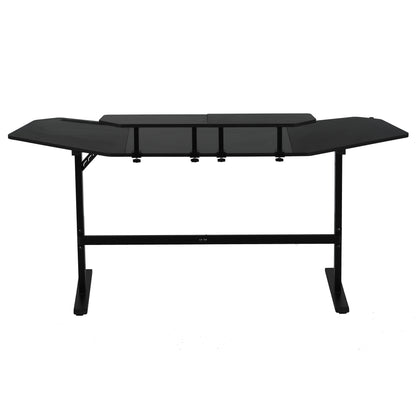 Techni Sport TS91D Gaming Desk with Shelves & Accessory Holder, Black 