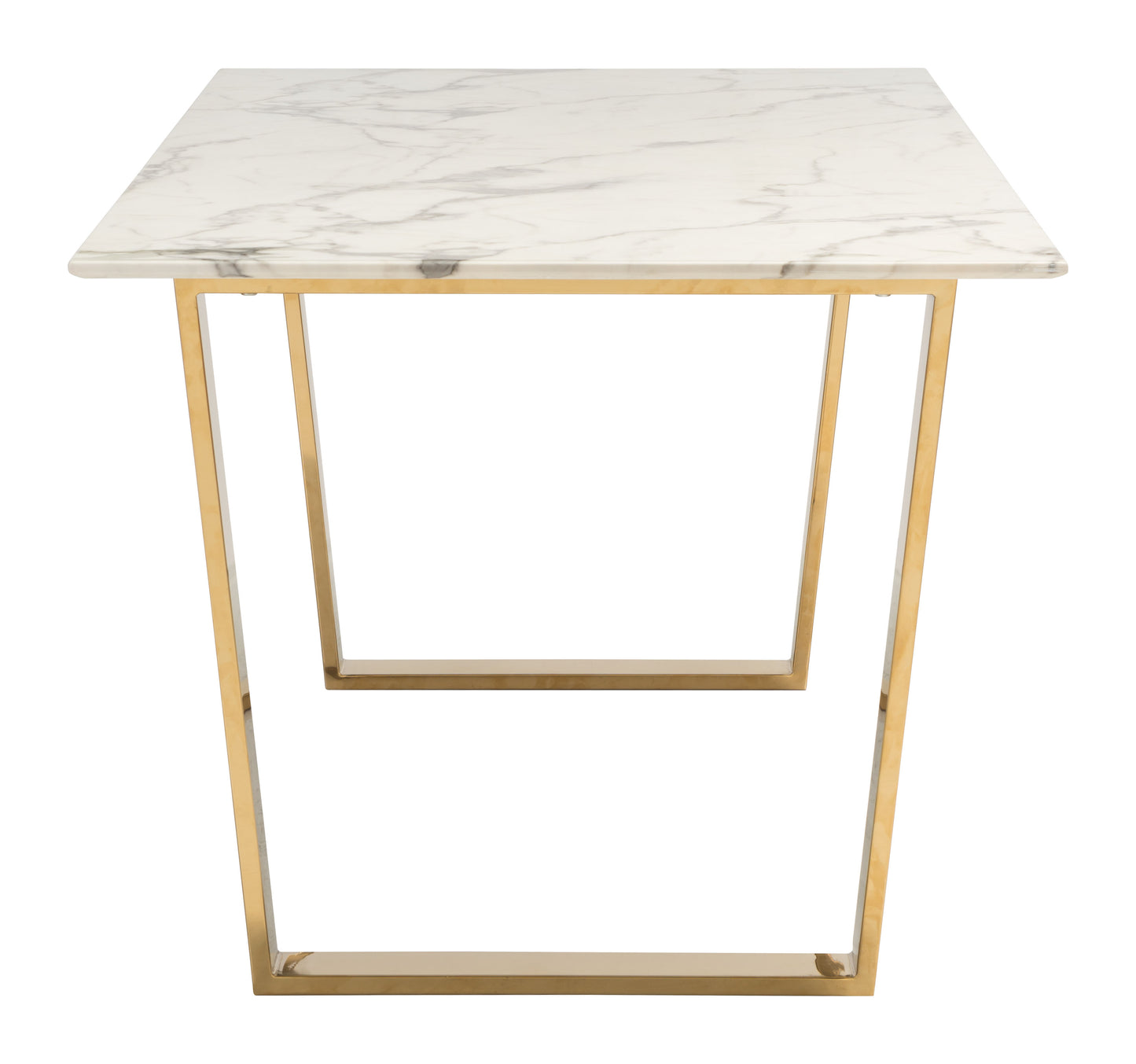Zuo Modern Atlas Conference Table White & Gold