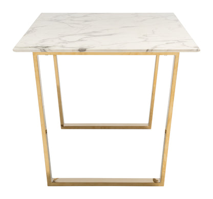 Zuo Modern Atlas Conference Table White & Gold