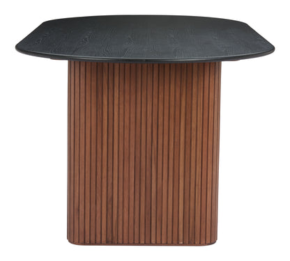 Zuo Modern Lassig Conference Table Black & Walnut