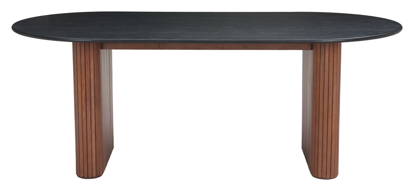 Zuo Modern Lassig Conference Table Black & Walnut