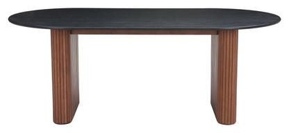 Zuo Modern Lassig Conference Table Black & Walnut
