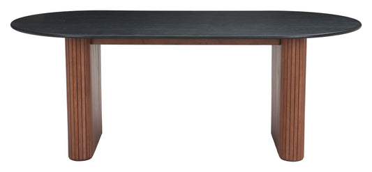 Zuo Modern Lassig Conference Table Black & Walnut