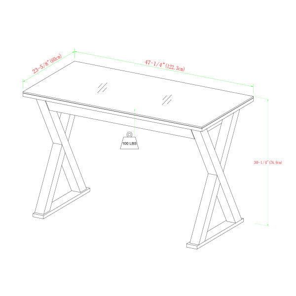 48" Xtra Computer Desk - Black